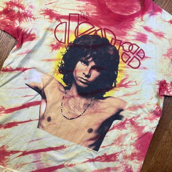 Vintage 1990 The Doors Tie Dye Jim Morrison Band Rock Music Tour T Shirt - Picture 3 of 6